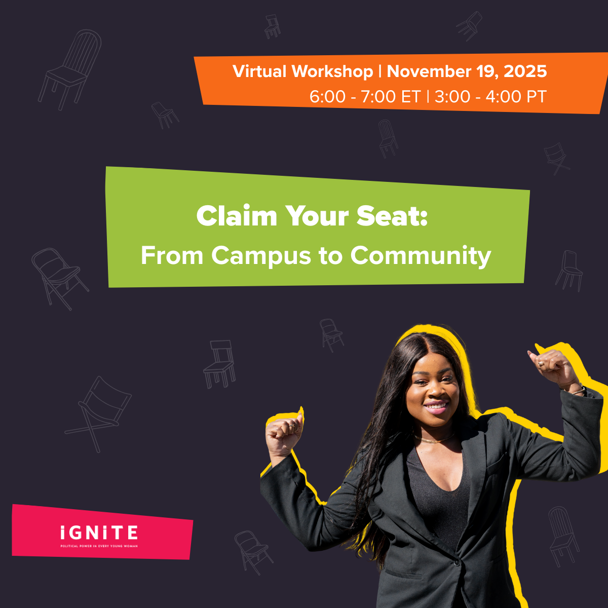 Claim Your Seat From Campus to Community  2025 (SQUARE)